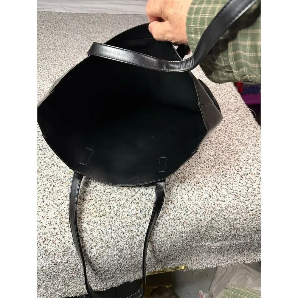 Carolina Herrera Good Girl Black Tote Bag w/ Gold Logo Women's Large​ - Picture 8 of 8